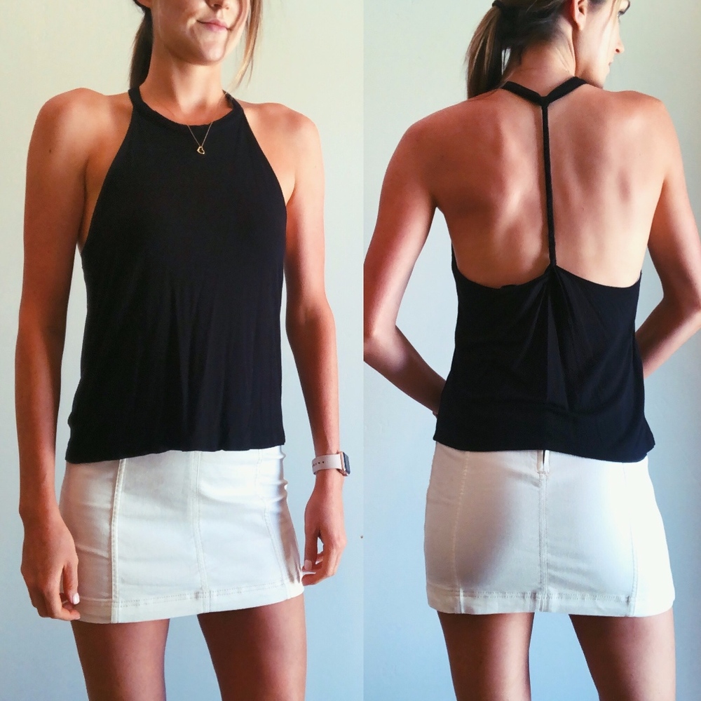 Braided Back Halter Tank
